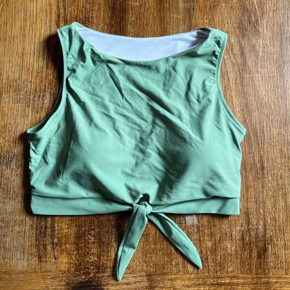 NWOT Green Tankini Bathing Suit Top Medium